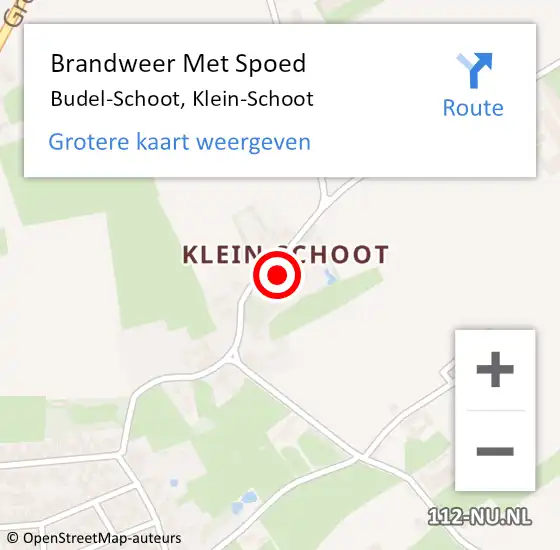 Locatie op kaart van de 112 melding: Brandweer Met Spoed Naar Budel-Schoot, Klein-Schoot op 7 augustus 2021 18:46