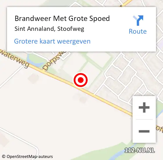 Locatie op kaart van de 112 melding: Brandweer Met Grote Spoed Naar Sint Annaland, Stoofweg op 7 augustus 2021 20:24