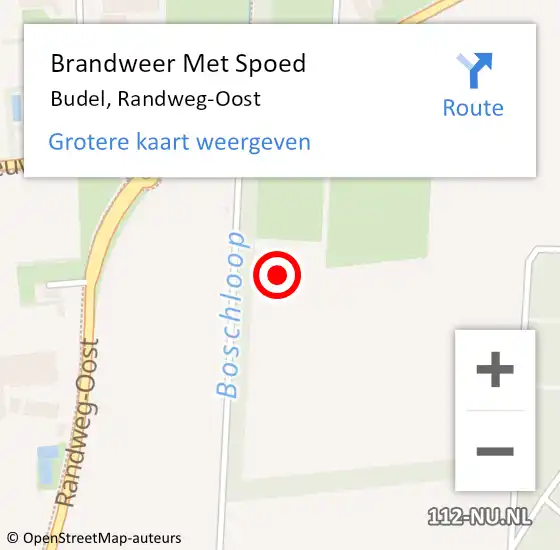 Locatie op kaart van de 112 melding: Brandweer Met Spoed Naar Budel, Randweg-Oost op 7 augustus 2021 21:32