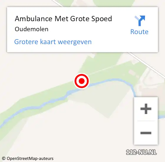 Locatie op kaart van de 112 melding: Ambulance Met Grote Spoed Naar Oudemolen op 8 augustus 2021 12:29