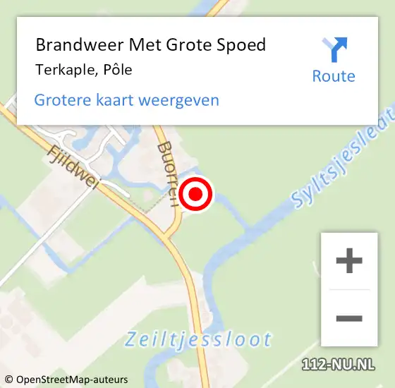 Locatie op kaart van de 112 melding: Brandweer Met Grote Spoed Naar Terkaple, Pôle op 8 augustus 2021 13:29