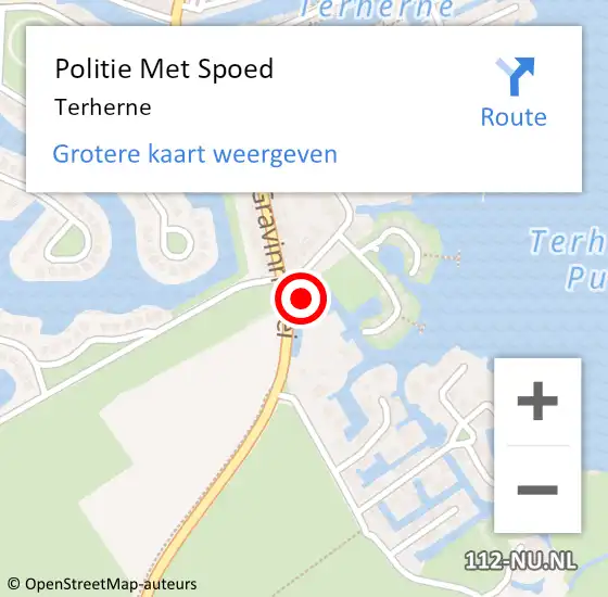 Locatie op kaart van de 112 melding: Politie Met Spoed Naar Terherne op 8 augustus 2021 15:09