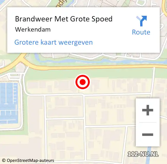 Locatie op kaart van de 112 melding: Brandweer Met Grote Spoed Naar Werkendam op 8 augustus 2021 19:12