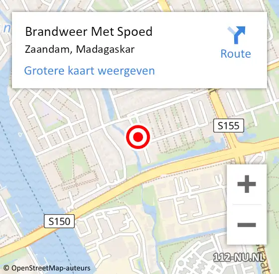 Locatie op kaart van de 112 melding: Brandweer Met Spoed Naar Zaandam, Madagaskar op 9 augustus 2021 00:17