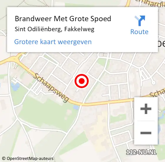 Locatie op kaart van de 112 melding: Brandweer Met Grote Spoed Naar Sint Odiliënberg, Fakkelweg op 9 augustus 2021 16:15