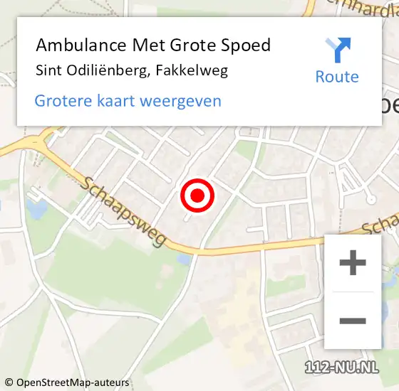 Locatie op kaart van de 112 melding: Ambulance Met Grote Spoed Naar Sint Odiliënberg, Fakkelweg op 9 augustus 2021 16:15