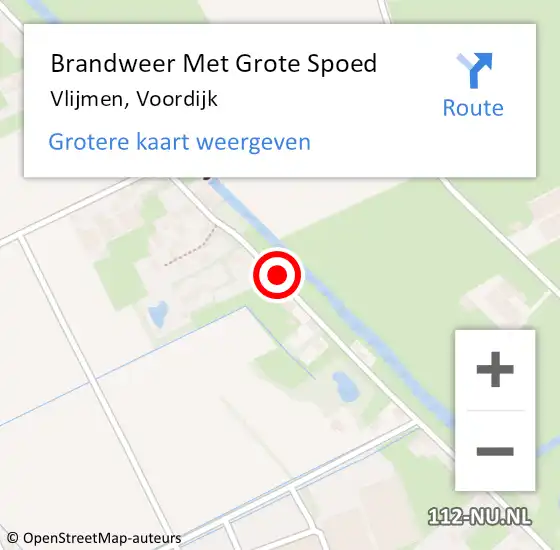 Locatie op kaart van de 112 melding: Brandweer Met Grote Spoed Naar Vlijmen, Voordijk op 9 augustus 2021 17:17