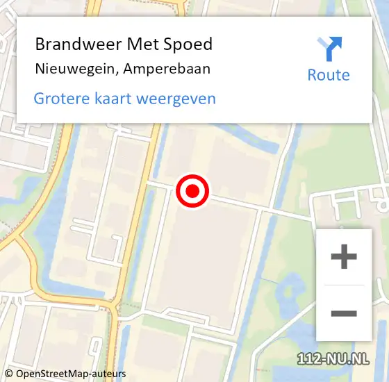 Locatie op kaart van de 112 melding: Brandweer Met Spoed Naar Nieuwegein, Amperebaan op 9 augustus 2021 20:43
