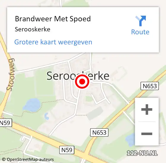 Locatie op kaart van de 112 melding: Brandweer Met Spoed Naar Serooskerke op 10 augustus 2021 09:06