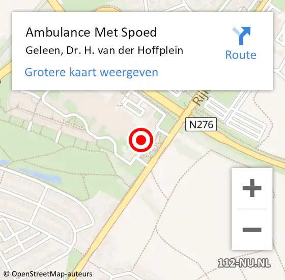 Locatie op kaart van de 112 melding: Ambulance Met Spoed Naar Geleen, Dr. H. van der Hoffplein op 10 augustus 2021 09:13