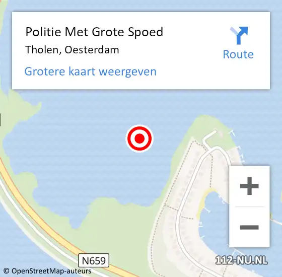 Locatie op kaart van de 112 melding: Politie Met Grote Spoed Naar Tholen, Oesterdam op 10 augustus 2021 15:46