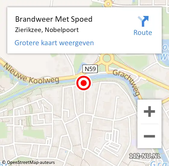 Locatie op kaart van de 112 melding: Brandweer Met Spoed Naar Zierikzee, Nobelpoort op 10 augustus 2021 16:14