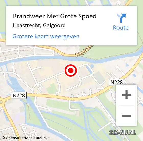 Locatie op kaart van de 112 melding: Brandweer Met Grote Spoed Naar Haastrecht, Galgoord op 11 augustus 2021 02:22