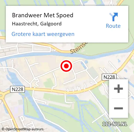 Locatie op kaart van de 112 melding: Brandweer Met Spoed Naar Haastrecht, Galgoord op 11 augustus 2021 03:45