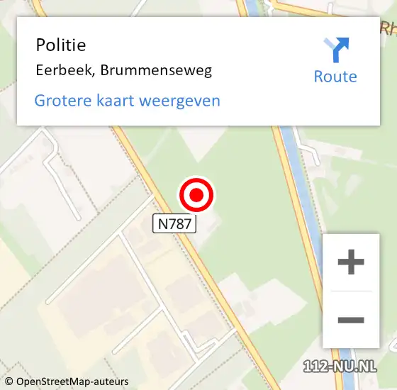 Locatie op kaart van de 112 melding: Politie Eerbeek, Brummenseweg op 11 augustus 2021 10:28