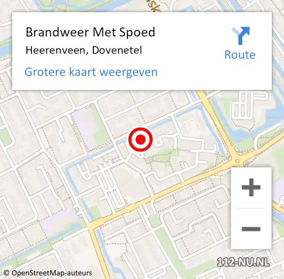 Locatie op kaart van de 112 melding: Brandweer Met Spoed Naar Heerenveen, Dovenetel op 11 augustus 2021 13:50