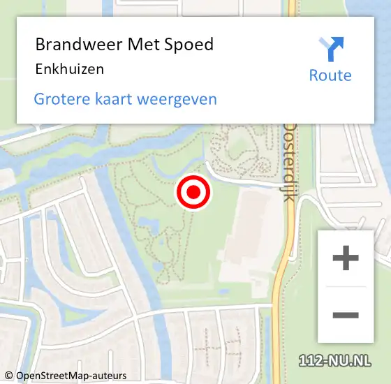 Locatie op kaart van de 112 melding: Brandweer Met Spoed Naar Enkhuizen op 11 augustus 2021 14:13