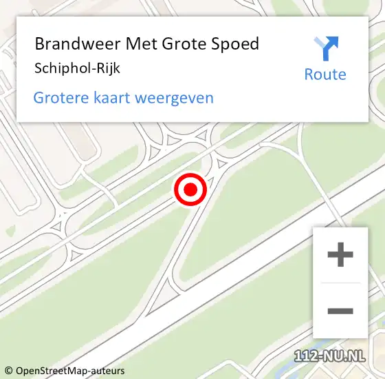 Locatie op kaart van de 112 melding: Brandweer Met Grote Spoed Naar Schiphol-Rijk op 11 augustus 2021 14:27