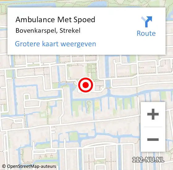 Locatie op kaart van de 112 melding: Ambulance Met Spoed Naar Bovenkarspel, Strekel op 11 augustus 2021 21:59