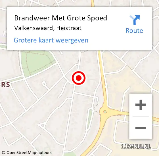 Locatie op kaart van de 112 melding: Brandweer Met Grote Spoed Naar Valkenswaard, Heistraat op 12 augustus 2021 11:27