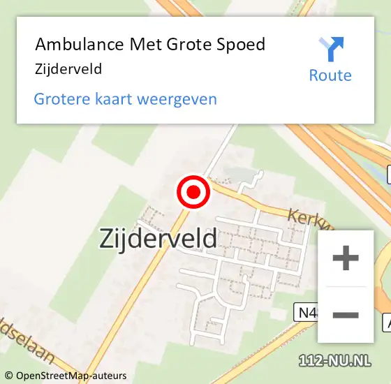 Locatie op kaart van de 112 melding: Ambulance Met Grote Spoed Naar Zijderveld op 12 augustus 2021 14:00