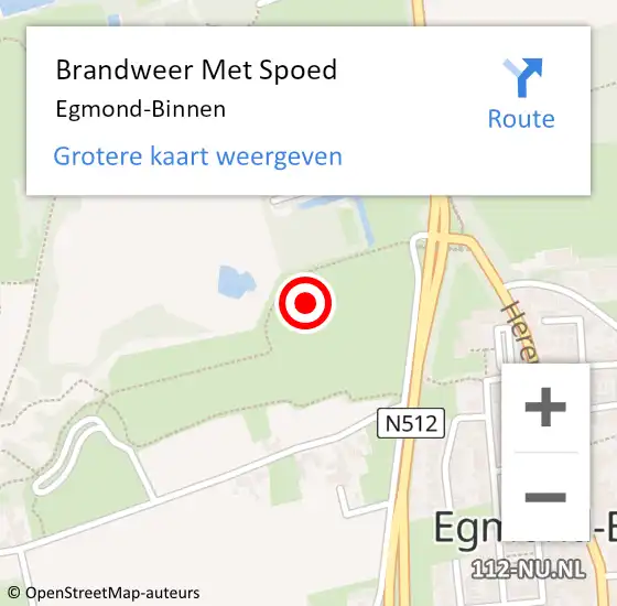 Locatie op kaart van de 112 melding: Brandweer Met Spoed Naar Egmond-Binnen op 12 augustus 2021 16:00