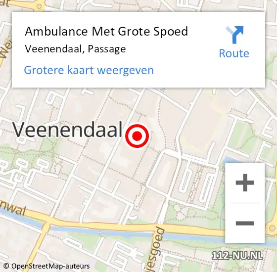 Locatie op kaart van de 112 melding: Ambulance Met Grote Spoed Naar Veenendaal, Passage op 12 augustus 2021 18:26