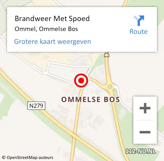 Locatie op kaart van de 112 melding: Brandweer Met Spoed Naar Ommel, Ommelse Bos op 12 augustus 2021 18:46