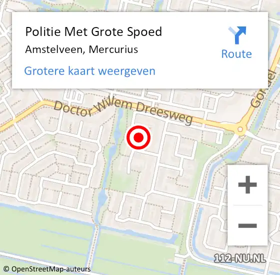 Locatie op kaart van de 112 melding: Politie Met Grote Spoed Naar Amstelveen, Mercurius op 13 augustus 2021 01:52