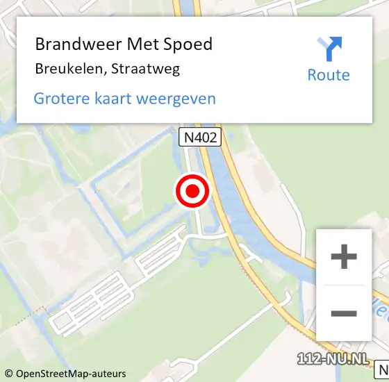 Locatie op kaart van de 112 melding: Brandweer Met Spoed Naar Breukelen, Straatweg op 13 augustus 2021 02:09