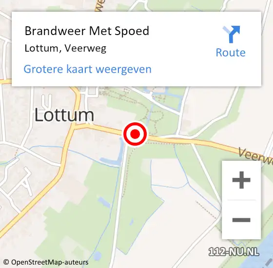 Locatie op kaart van de 112 melding: Brandweer Met Spoed Naar Lottum, Veerweg op 13 augustus 2021 11:34