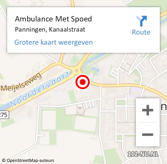 Locatie op kaart van de 112 melding: Ambulance Met Spoed Naar Panningen, Kanaalstraat op 19 juni 2014 15:38