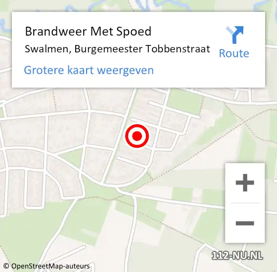 Locatie op kaart van de 112 melding: Brandweer Met Spoed Naar Swalmen, Burgemeester Tobbenstraat op 13 augustus 2021 14:43