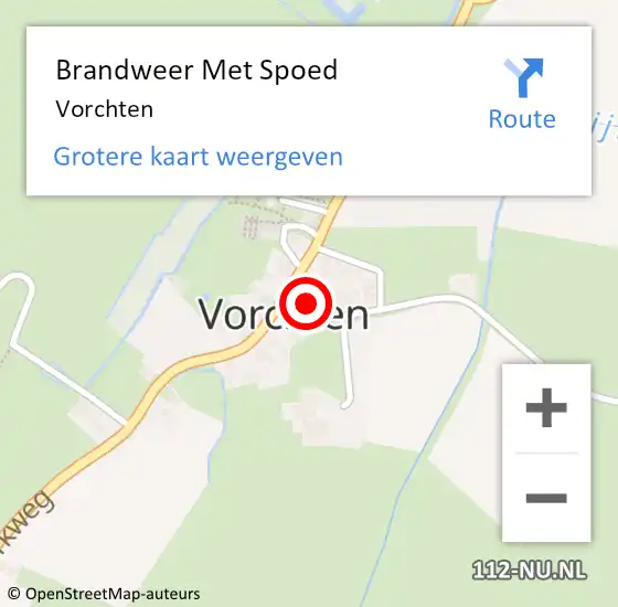 Locatie op kaart van de 112 melding: Brandweer Met Spoed Naar Vorchten op 13 augustus 2021 15:31