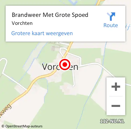 Locatie op kaart van de 112 melding: Brandweer Met Grote Spoed Naar Vorchten op 13 augustus 2021 15:34