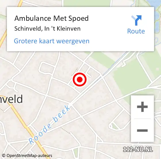 Locatie op kaart van de 112 melding: Ambulance Met Spoed Naar Schinveld, In 't Kleinven op 19 juni 2014 15:50