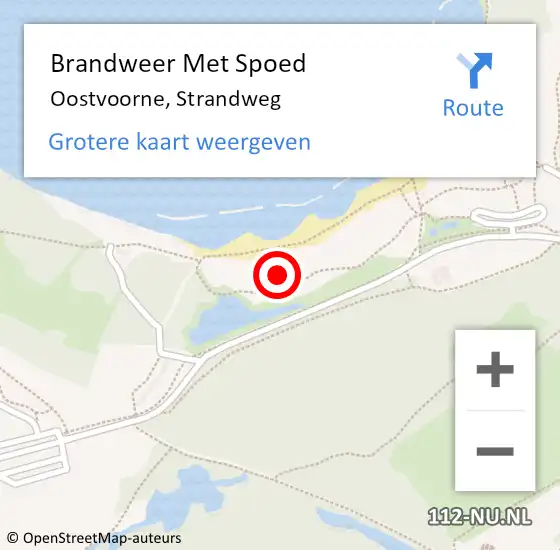 Locatie op kaart van de 112 melding: Brandweer Met Spoed Naar Oostvoorne, Strandweg op 13 augustus 2021 16:55