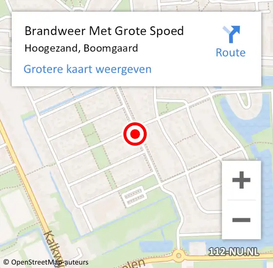 Locatie op kaart van de 112 melding: Brandweer Met Grote Spoed Naar Hoogezand, Boomgaard op 13 augustus 2021 18:44