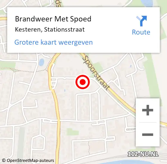 Locatie op kaart van de 112 melding: Brandweer Met Spoed Naar Kesteren, Stationsstraat op 13 augustus 2021 20:14