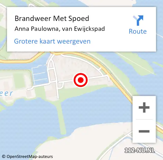 Locatie op kaart van de 112 melding: Brandweer Met Spoed Naar Anna Paulowna, van Ewijckspad op 13 augustus 2021 21:30