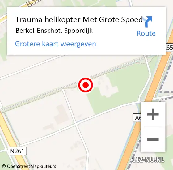 Locatie op kaart van de 112 melding: Trauma helikopter Met Grote Spoed Naar Berkel-Enschot, Spoordijk op 14 augustus 2021 03:23