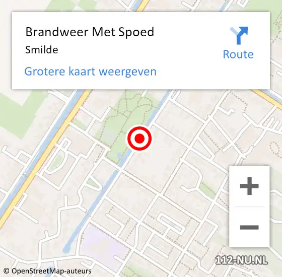 Locatie op kaart van de 112 melding: Brandweer Met Spoed Naar Smilde op 14 augustus 2021 05:06