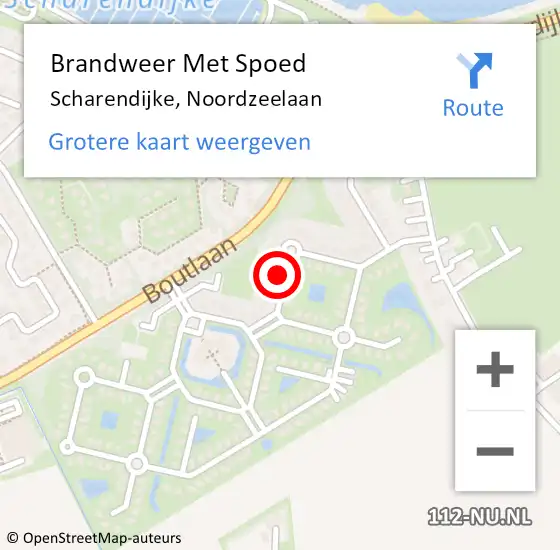 Locatie op kaart van de 112 melding: Brandweer Met Spoed Naar Scharendijke, Noordzeelaan op 14 augustus 2021 10:22