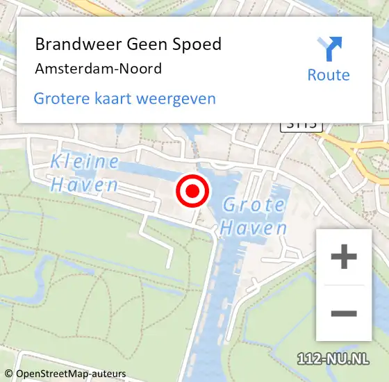 Locatie op kaart van de 112 melding: Brandweer Geen Spoed Naar Amsterdam-Noord op 19 juni 2014 16:56