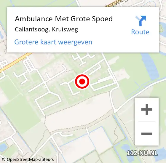 Locatie op kaart van de 112 melding: Ambulance Met Grote Spoed Naar Callantsoog, Kruisweg op 14 augustus 2021 13:41