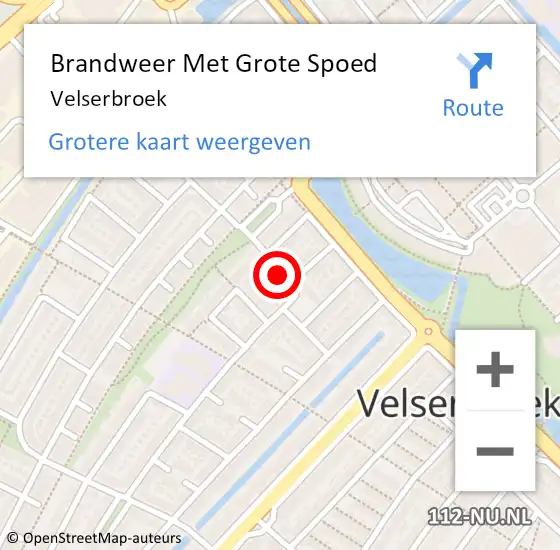 Locatie op kaart van de 112 melding: Brandweer Met Grote Spoed Naar Velserbroek op 14 augustus 2021 14:39