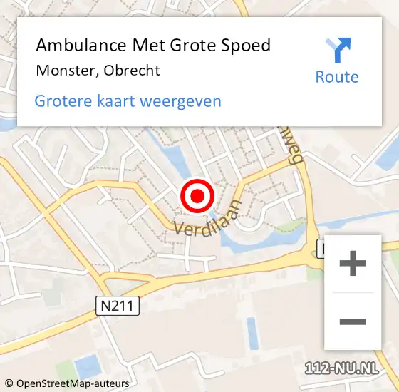 Locatie op kaart van de 112 melding: Ambulance Met Grote Spoed Naar Monster, Obrecht op 14 augustus 2021 18:18