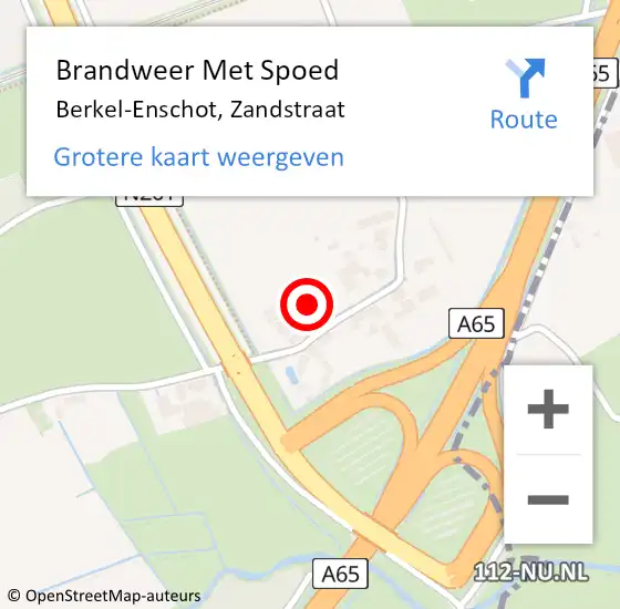 Locatie op kaart van de 112 melding: Brandweer Met Spoed Naar Berkel-Enschot, Zandstraat op 14 augustus 2021 19:51