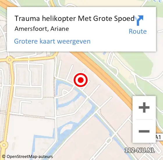 Locatie op kaart van de 112 melding: Trauma helikopter Met Grote Spoed Naar Amersfoort, Ariane op 14 augustus 2021 23:54