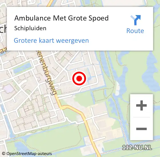 Locatie op kaart van de 112 melding: Ambulance Met Grote Spoed Naar Schipluiden, Veldvreugd op 19 juni 2014 18:10